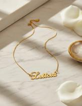 Letícia colar de nome folheado a ouro 18k Letícia colar de nome folheado a ouro 18k