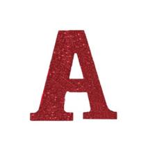 Letra A Em Eva Vermelho Com Glitter Letra A Em Eva Vermelho Com Glitter