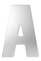 Letra A Residencial Escovada em ACM Leão Metais 12 cm