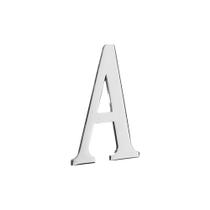 Letra A Residencial Zamac Cromado 667004 União Mundial Letra A Residencial Zamac Cromado 667004 União Mundial