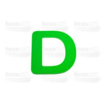 Letra Caixa "D" 9cm de altura e largura proporcional - Verde - Arial Rounded