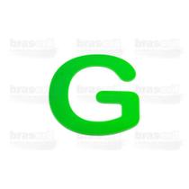 Letra Caixa "G" 9cm de altura e largura proporcional - Verde - Arial Rounded