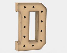 Letra Caixa Grande D Mdf 80Cm Altura Furo Lampada Iluminação Letra Caixa Grande D Mdf 80Cm Altura Furo Lampada Iluminação