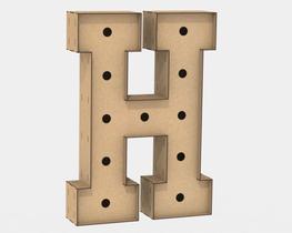 Letra Caixa Grande I Mdf 80Cm Altura Furo Lampada Iluminação Letra Caixa Grande I Mdf 80Cm Altura Furo Lampada Iluminação