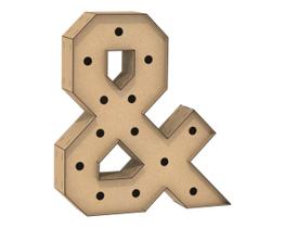 Letra Caixa Grande & Mdf 80Cm Altura Furo Lampada Iluminação Letra Caixa Grande & Mdf 80Cm Altura Furo Lampada Iluminação