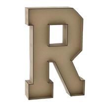Letra Caixa Grande R Mdf 60Cm De Altura Decoração