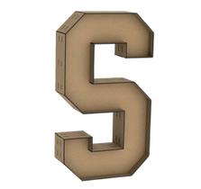 Letra Caixa Grande S Mdf 60Cm De Altura Decoração