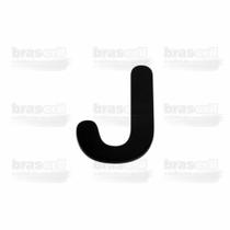 Letra Caixa "J" 9cm de altura e largura proporcional - Preta - Arial Rounded - Brascril