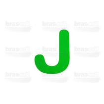 Letra Caixa "J" 9cm de altura e largura proporcional - Verde - Arial Rounded - Brascril