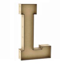 Letra Caixa L 60cm MDF Festa Decoração Balão Mesa Nome