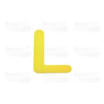 Letra Caixa "L" 9cm de altura - Amarela - Arial Rounded