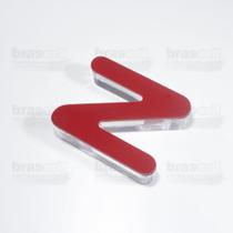 Letra Caixa "N" 9cm de altura - Vermelha - Arial Rounded