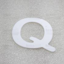 Letra Caixa "Q" 9cm de altura e largura proporcional - Branca - Arial Rounded - Brascril