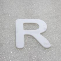 Letra Caixa "R" 9cm de altura e largura proporcional - Branca - Arial Rounded