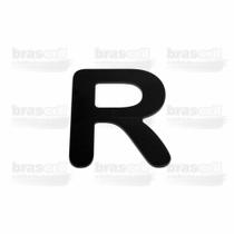 Letra Caixa "R" 9cm de altura e largura proporcional - Preta - Arial Rounded - Brascril