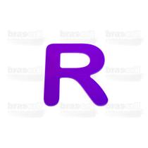 Letra Caixa "R" 9cm de altura - Roxa - Arial Rounded