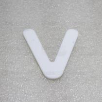 Letra Caixa "V" 9cm de altura e largura proporcional - Branca - Arial Rounded