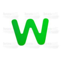 Letra Caixa "W" 9cm de altura - Verde - Arial Rounded