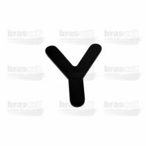 Letra Caixa "Y" 9cm de altura e largura proporcional - Preta - Arial Rounded - Brascril