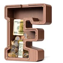 Letra de madeira F Piggy Bank Summidate 23x4 cm de largura