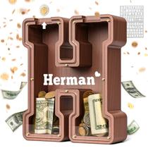 Letra de madeira Money Bank Summidate H extra grossa 23x4 cm