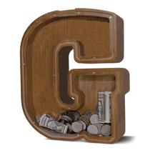 Letra de madeira Piggy Bank JOOMLAFLY para crianças com painel de acrílico