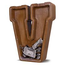 Letra de madeira Piggy Bank JOOMLAFLY para crianças com painel de acrílico