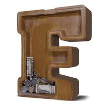 Letra de madeira Piggy Bank JOOMLAFLY para crianças com painel de acrílico