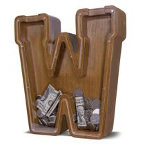 Letra de madeira Piggy Bank JOOMLAFLY para crianças com painel de acrílico