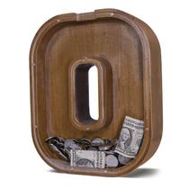 Letra de madeira Piggy Bank JOOMLAFLY para crianças com painel de acrílico