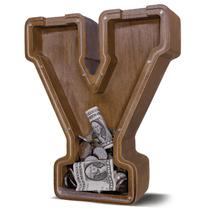 Letra de madeira Piggy Bank JOOMLAFLY para crianças com painel de acrílico