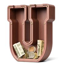 Letra de madeira Piggy Bank Summidate Alphabet U Kids