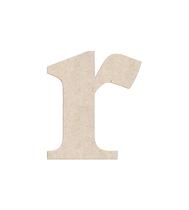 Letra Decorativa de Madeira R 12" Sem Acabamento para DIY