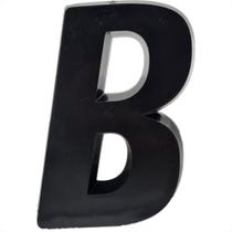Letra Deplasti 3D Preto B 13Cm Letra Deplasti 3D Preto B 13Cm