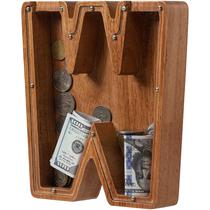 Letra grande do alfabeto de madeira Piggy Bank Ladenk W 23cm