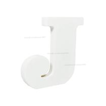 Letra J 15mm por 18cm de Altura Mdf Madeira Pintado