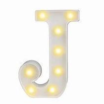 Letra J Luminária Decorativa Luminosa Led 3D - Letra 22 cm X - hypem