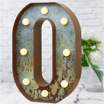 Letra LED para letreiro Light Up O Elensivo Rust Metal Vintage
