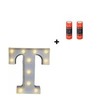 Letra Luminária Led 3d Festa Decoração + Pilha Grátis