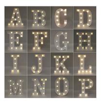 Letra Luminária Luz Led 3D Branca Decorativa Festa Abajur