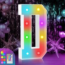Letra luminosa estilo marquee ZEELY 91 cm 18 cores com controle remoto