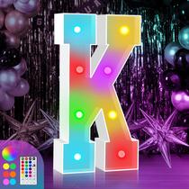 Letra luminosa tipo marquee K ZEELY 91 cm 18 cores com controle remoto