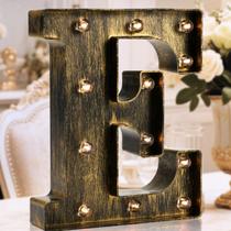 Letra Marquee OYCBUZO Dorada Negra con LED Estilo Vintage 22.6 cm Letra Marquee OYCBUZO Dorada Negra con LED Estilo Vintage 22.6 cm