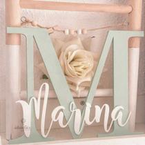 Letra Personalizada em MDF para Decoração de Quarto Infantil - Nome do Bebê