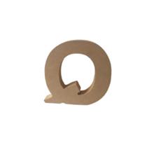 Letra Q 9cm de altura mdf 18mm