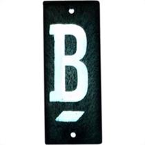 Letra Retangular Pvc ''B'' Caiado - Kit C/25
