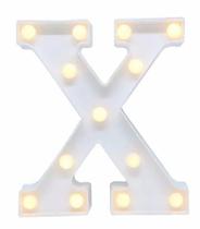 Letra X Luminária Decorativa Luminosa Led 3D - Letra 22 cm