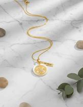 Letras colar de profissão folheado á ouro 18k