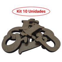 Letras com Acento para Aplique Artesanato 2,5cm Kit 10un Mdf Madeira