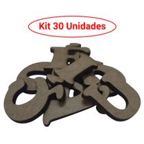 Letras com Acento para Aplique Artesanato 2,5cm Kit 30un Mdf Madeira Letras com Acento para Aplique Artesanato 2,5cm Kit 30un Mdf Madeira